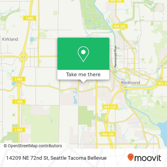 Mapa de 14209 NE 72nd St, Redmond, WA 98052