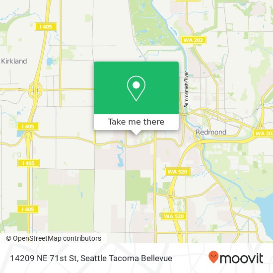 Mapa de 14209 NE 71st St, Redmond, WA 98052