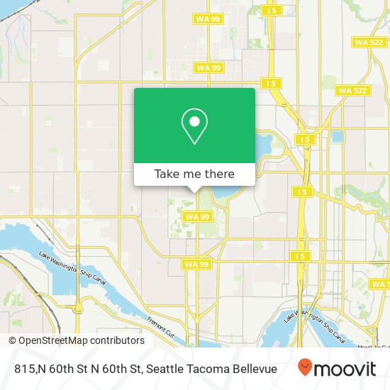 Mapa de 815,N 60th St N 60th St, Seattle, WA 98103
