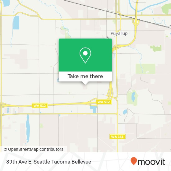 Mapa de 89th Ave E, Puyallup, WA 98373