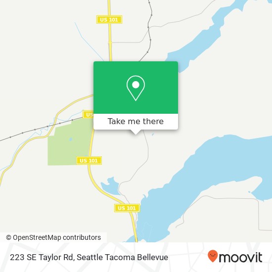 Mapa de 223 SE Taylor Rd, Shelton, WA 98584