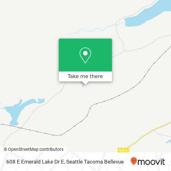 Mapa de 608 E Emerald Lake Dr E, Grapeview, WA 98546