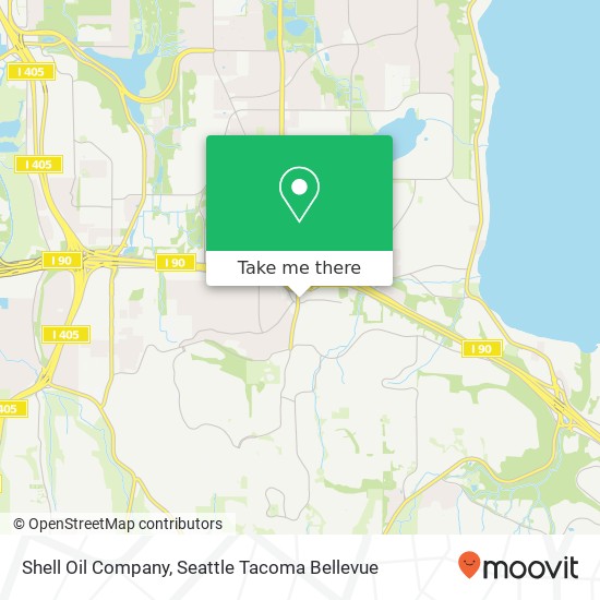 Mapa de Shell Oil Company, Bellevue, WA 98006