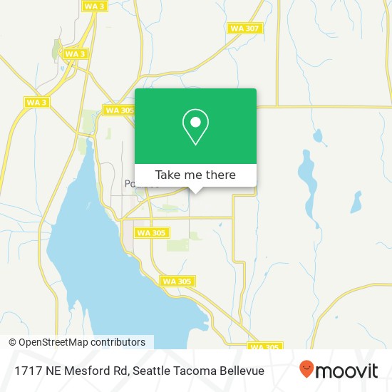 Mapa de 1717 NE Mesford Rd, Poulsbo, WA 98370