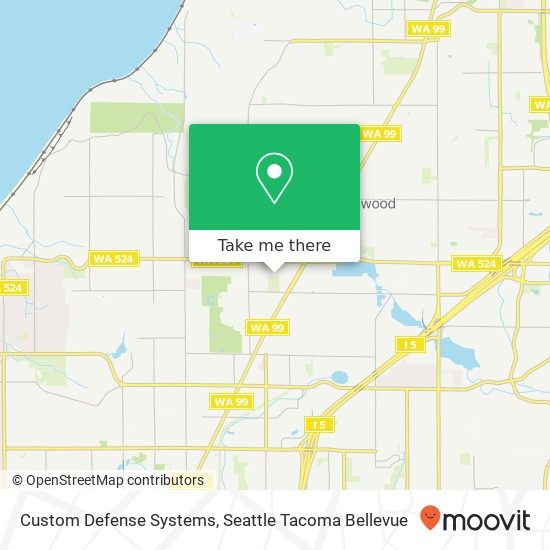 Mapa de Custom Defense Systems, 19730 64th Ave W