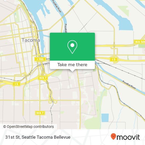 Mapa de 31st St, Tacoma, WA 98404