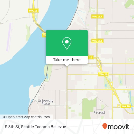 Mapa de S 8th St, Tacoma, WA 98465