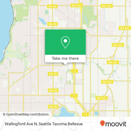 Mapa de Wallingford Ave N, Seattle, WA 98133