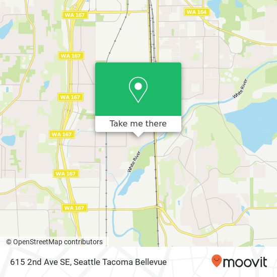 Mapa de 615 2nd Ave SE, Pacific, WA 98047