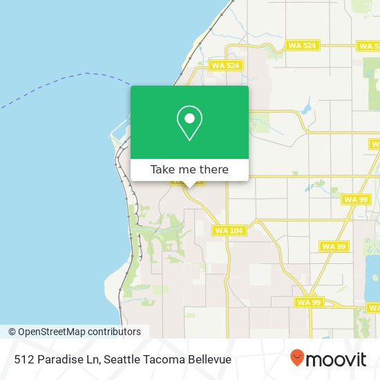 Mapa de 512 Paradise Ln, Edmonds, WA 98020