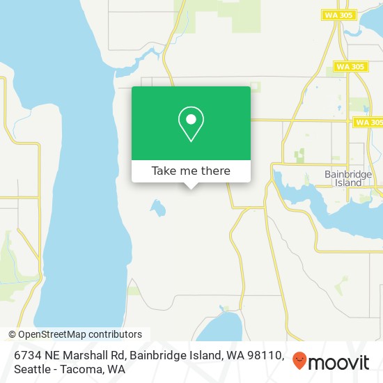 Mapa de 6734 NE Marshall Rd, Bainbridge Island, WA 98110