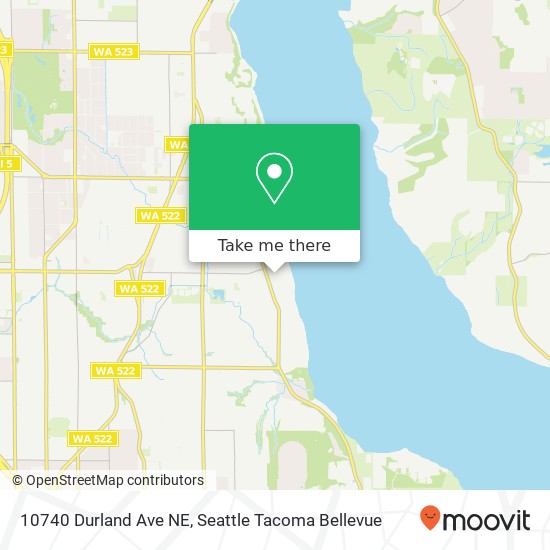 Mapa de 10740 Durland Ave NE, Seattle, WA 98125