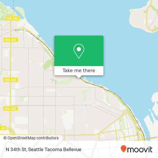 Mapa de N 34th St, Tacoma, WA 98407