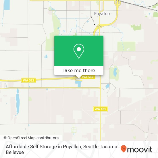 Affordable Self Storage in Puyallup, 3501 14th St Pl SW map