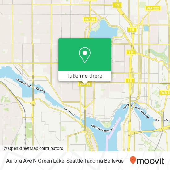 Mapa de Aurora Ave N Green Lake, Seattle, WA 98103