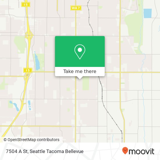 Mapa de 7504 A St, Tacoma, WA 98408