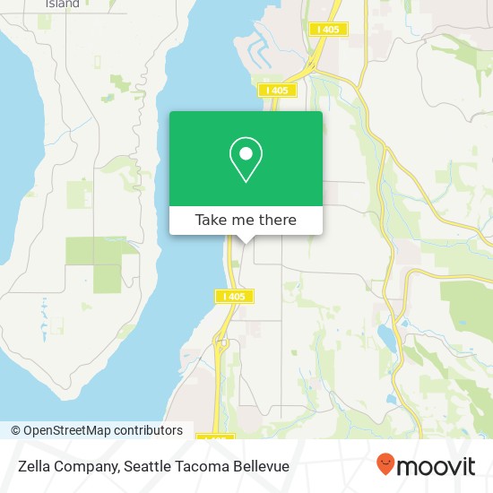 Zella Company, 6426 Lake Washington Blvd SE map