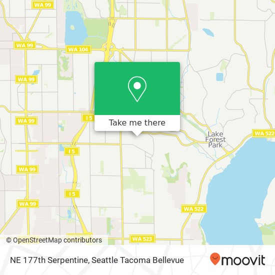 Mapa de NE 177th Serpentine, Shoreline, WA 98155