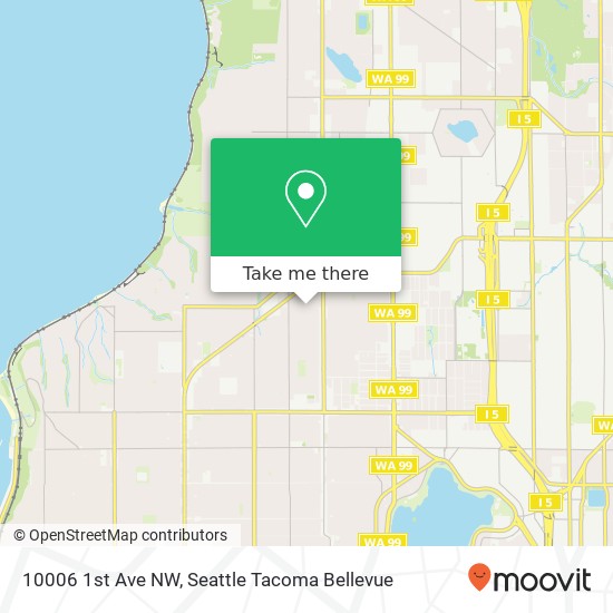 Mapa de 10006 1st Ave NW, Seattle, WA 98177