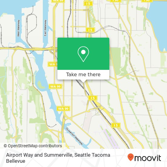 Mapa de Airport Way and Summerville, Seattle, WA 98108
