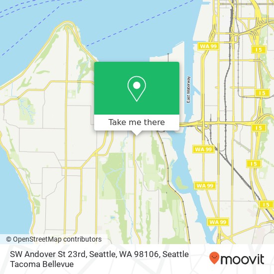 Mapa de SW Andover St 23rd, Seattle, WA 98106