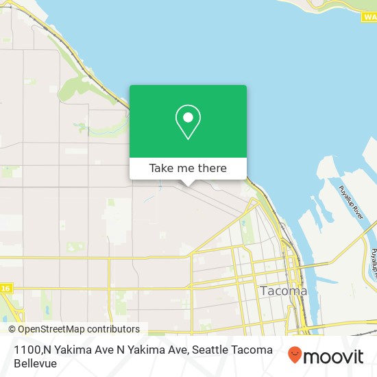 Mapa de 1100,N Yakima Ave N Yakima Ave, Tacoma, WA 98403