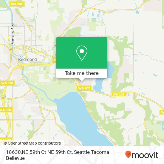 Mapa de 18630,NE 59th Ct NE 59th Ct, Redmond, WA 98052