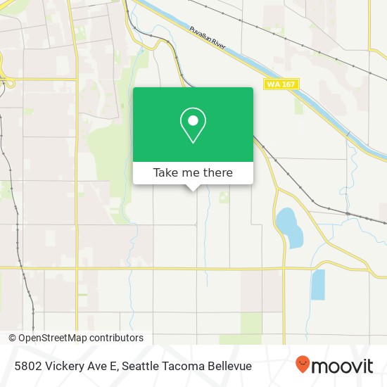 Mapa de 5802 Vickery Ave E, Tacoma, WA 98443