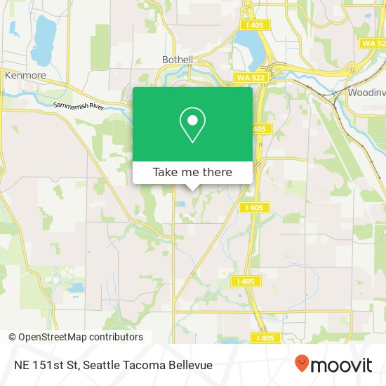 Mapa de NE 151st St, Bothell, WA 98011