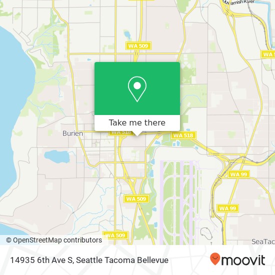 Mapa de 14935 6th Ave S, Burien, WA 98168