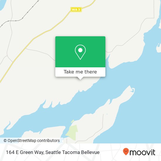 Mapa de 164 E Green Way, Grapeview, WA 98546