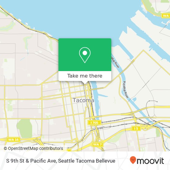 Mapa de S 9th St & Pacific Ave, Tacoma, WA 98402