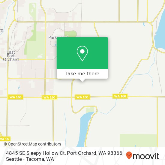 Mapa de 4845 SE Sleepy Hollow Ct, Port Orchard, WA 98366