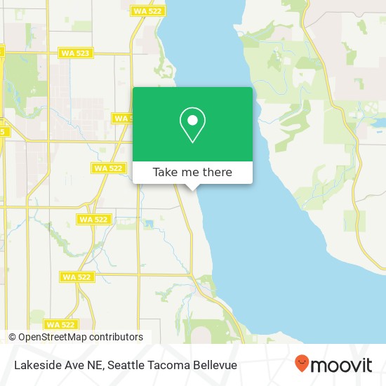 Mapa de Lakeside Ave NE, Seattle, WA 98125