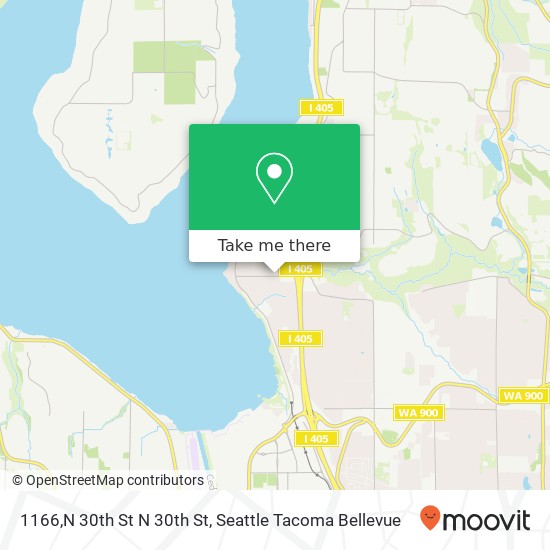 Mapa de 1166,N 30th St N 30th St, Renton, WA 98056