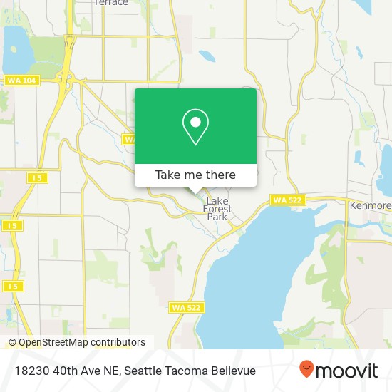 Mapa de 18230 40th Ave NE, Lake Forest Park, WA 98155