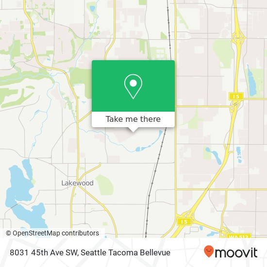Mapa de 8031 45th Ave SW, Lakewood, WA 98409