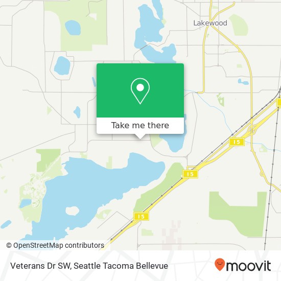 Mapa de Veterans Dr SW, Lakewood, WA 98498