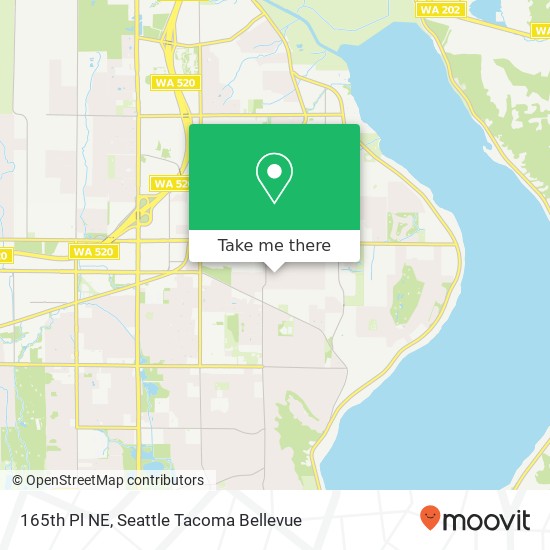 Mapa de 165th Pl NE, Bellevue, WA 98008