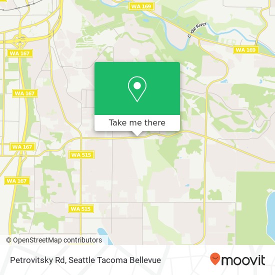 Mapa de Petrovitsky Rd, Renton, WA 98058