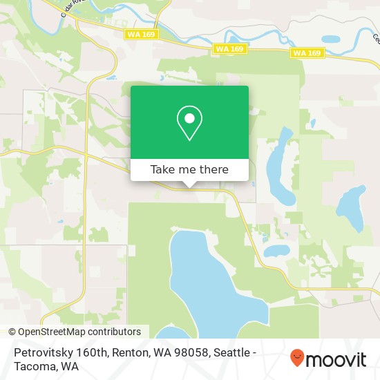 Petrovitsky 160th, Renton, WA 98058 map