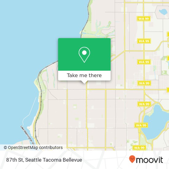 Mapa de 87th St, Seattle, WA 98117