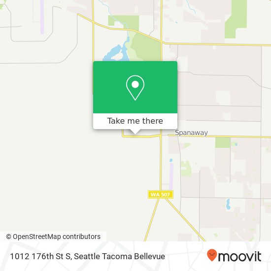 Mapa de 1012 176th St S, Spanaway, WA 98387