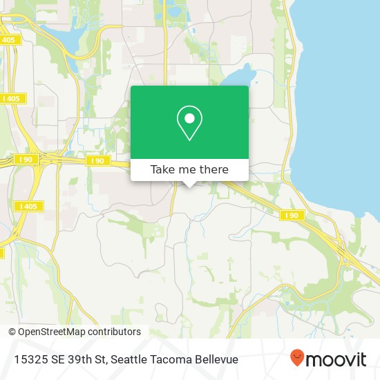 Mapa de 15325 SE 39th St, Bellevue, WA 98006