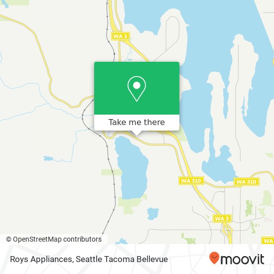 Mapa de Roys Appliances, 6610 Kitsap Way