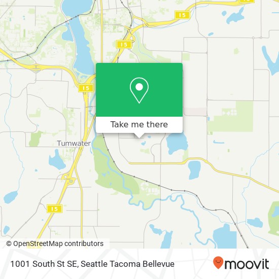 Mapa de 1001 South St SE, Tumwater, WA 98501