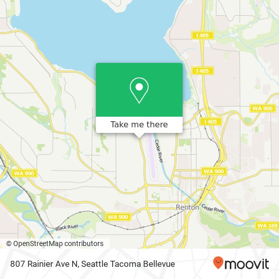 Mapa de 807 Rainier Ave N, Renton, WA 98057