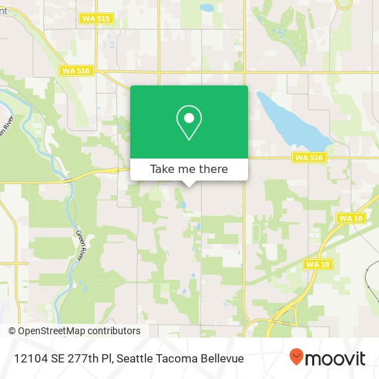 Mapa de 12104 SE 277th Pl, Kent, WA 98030