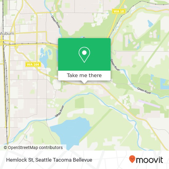 Mapa de Hemlock St, Auburn, WA 98092