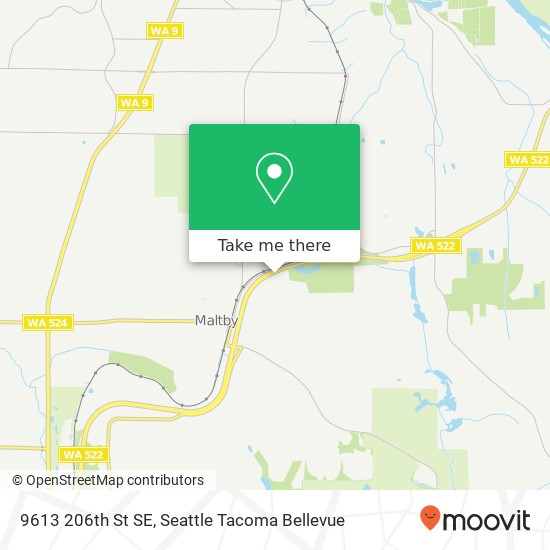 Mapa de 9613 206th St SE, Snohomish, WA 98296